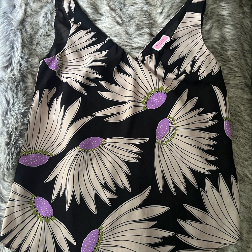 Kate Spade Black and Cream Floral Camisole